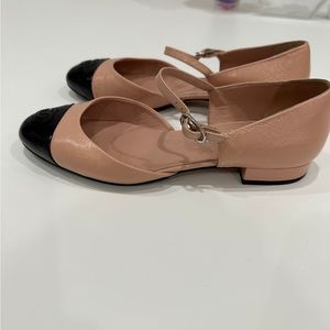 Chanel flat marry Jane strap flat slingback